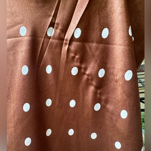 JAPNA  Brown Polkadot Pinup Style. Spaghetti Strap Midi Dress Size XL Hourglass - Picture 10 of 15